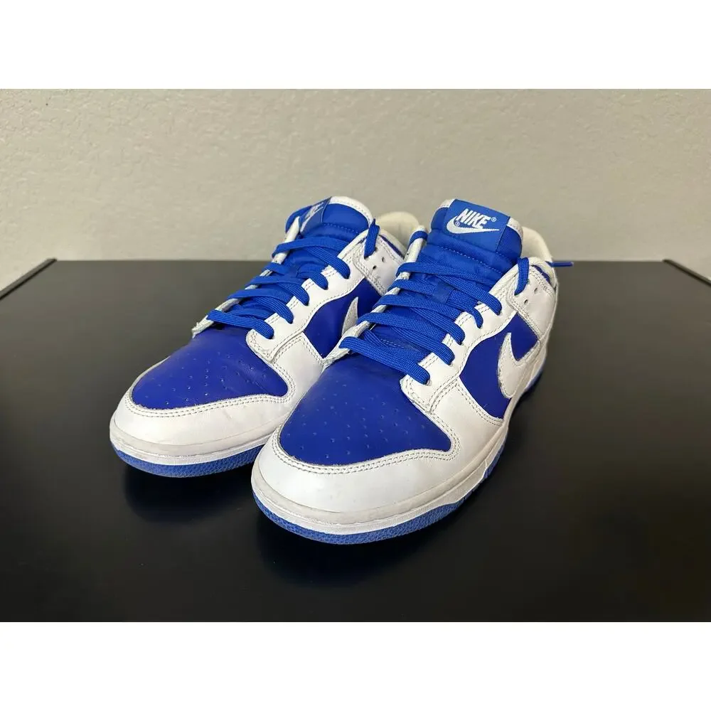 Nike Dunk Low Top Sneaker Head Men 10 Race Blue Royal Streetwear Preppy Grunge